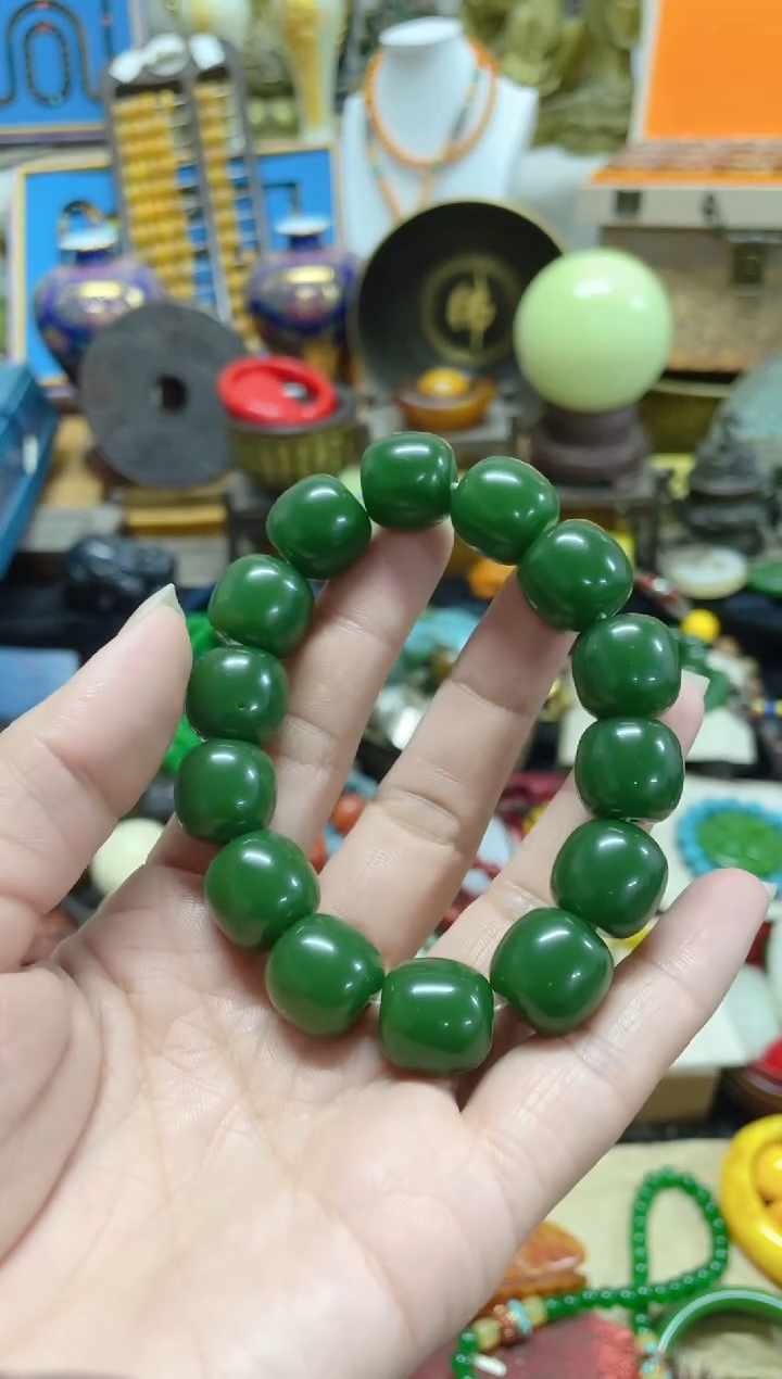 【闪购商品】和田玉（碧玉）手串未镶嵌主播推荐主播推荐