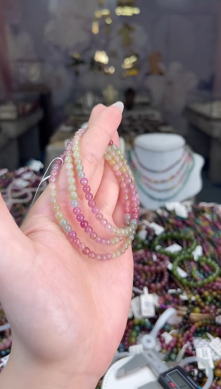 【闪购商品】碧玺/未镶嵌4mm+碧玺多圈多样性发货