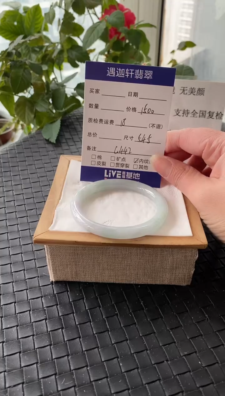 未镶嵌手镯翡翠55圈口 G442编码