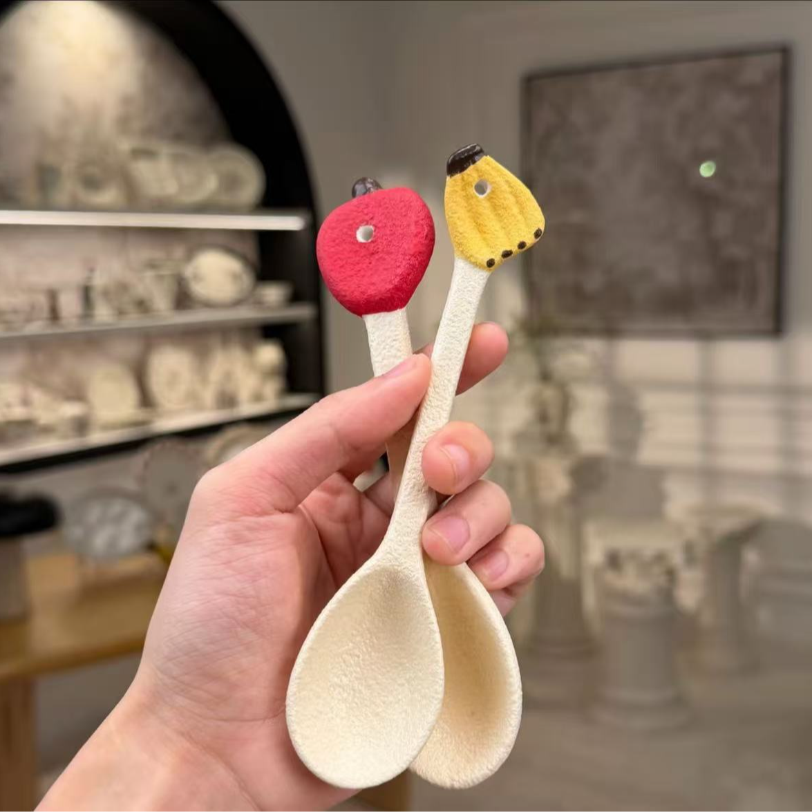 现代艺术IOXF系列餐具/手工陶瓷汤勺