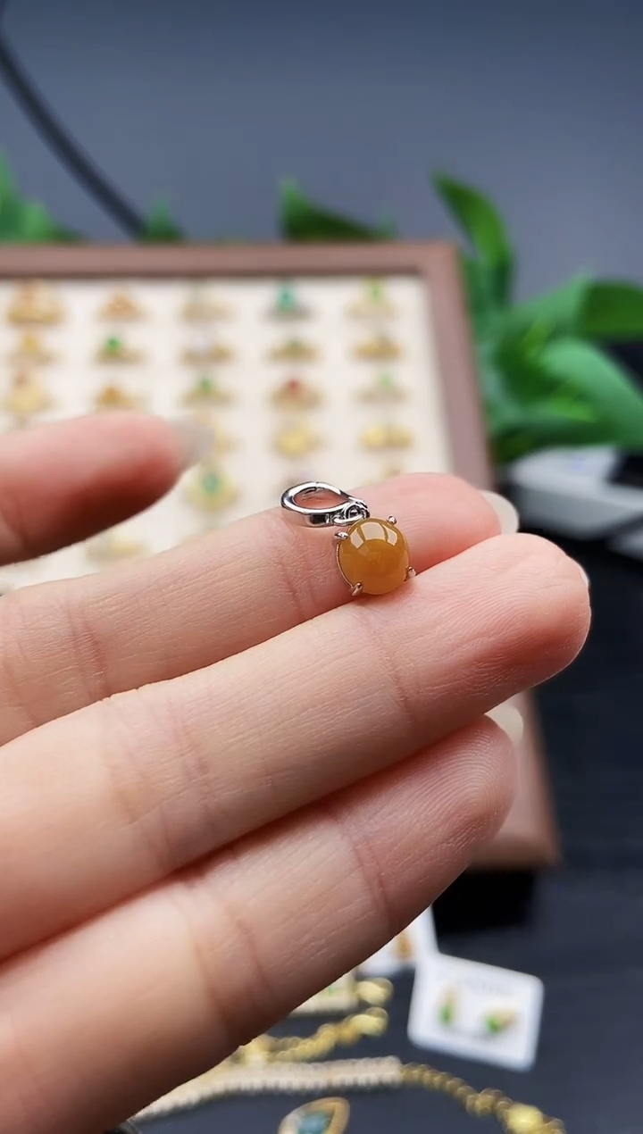 颈饰银S925镶嵌翡翠12