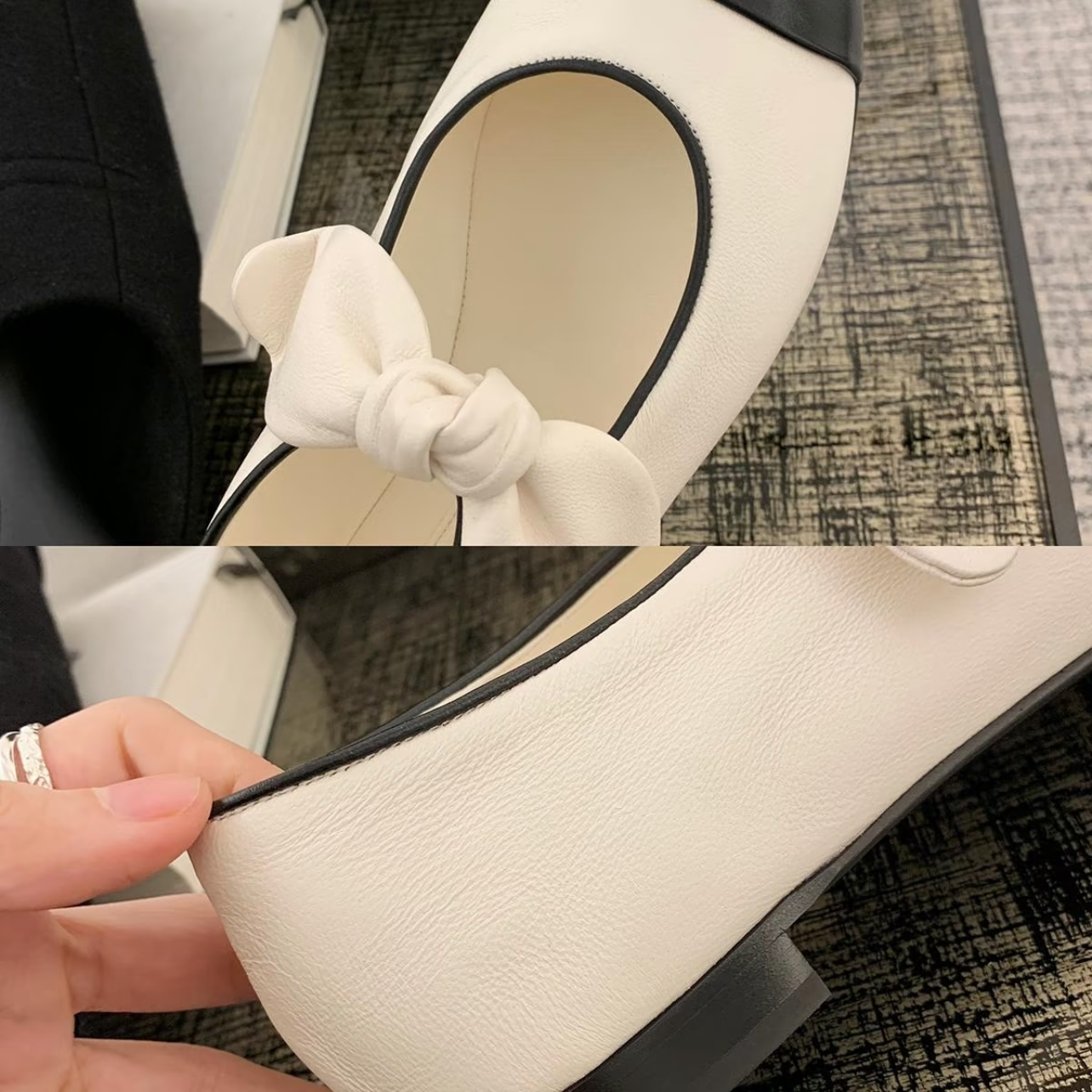 小香风平底内增高单鞋女2025春秋新款法式气质蝴蝶结白色玛丽珍鞋