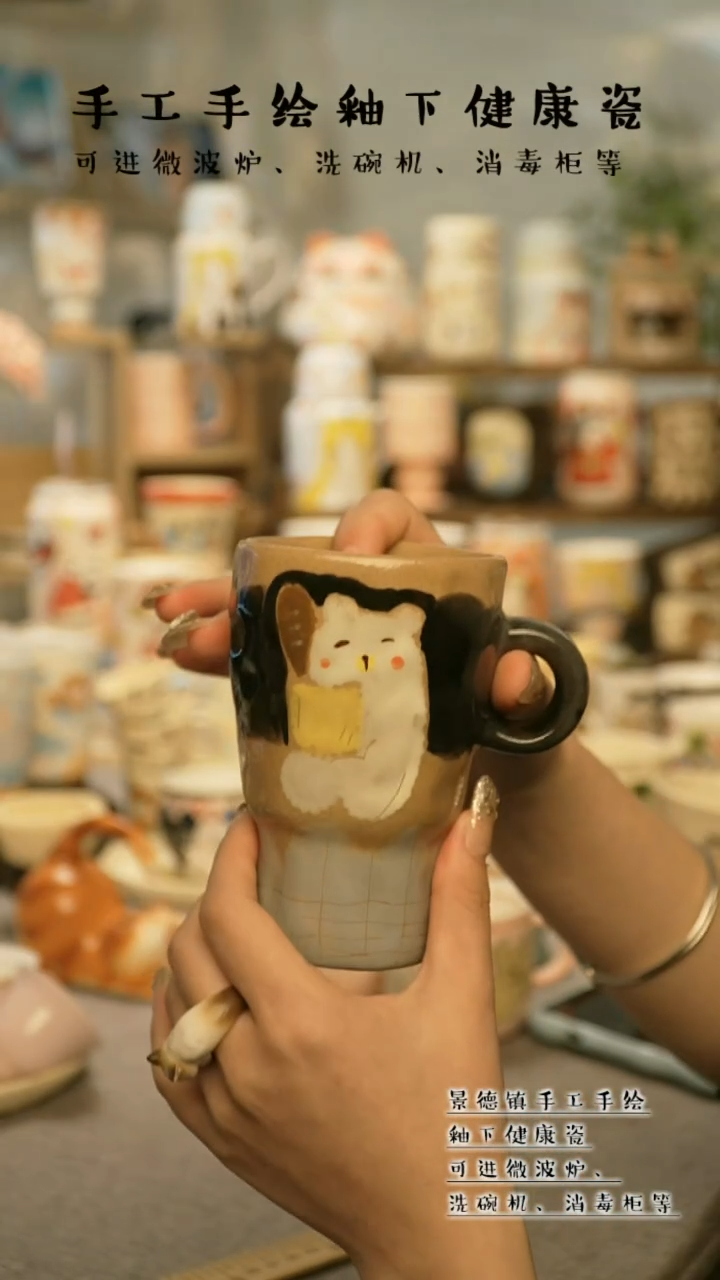 【闪购商品】杯陶瓷景德镇高温釉下彩&A606
