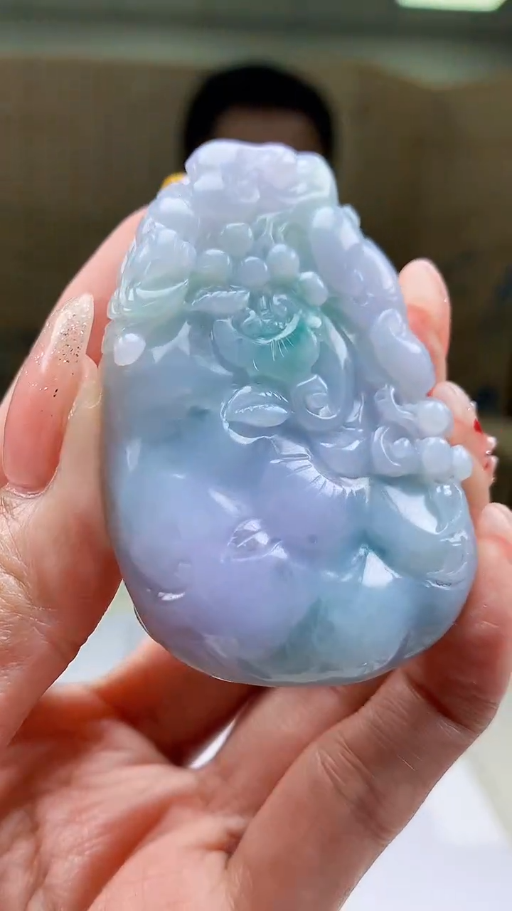 【闪购商品】定制翡翠未镶嵌5153MM-毛货挂件50