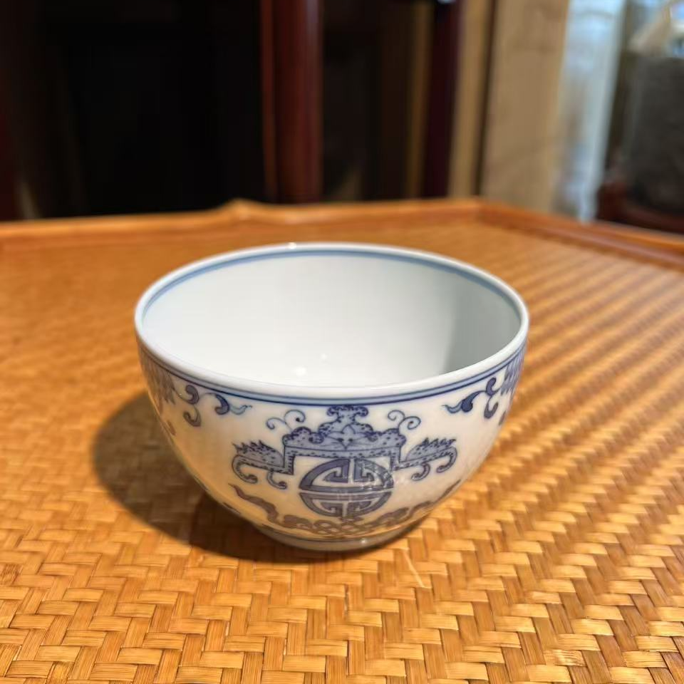 青花瓷鼓杯#主人杯#茶室空间老张推荐