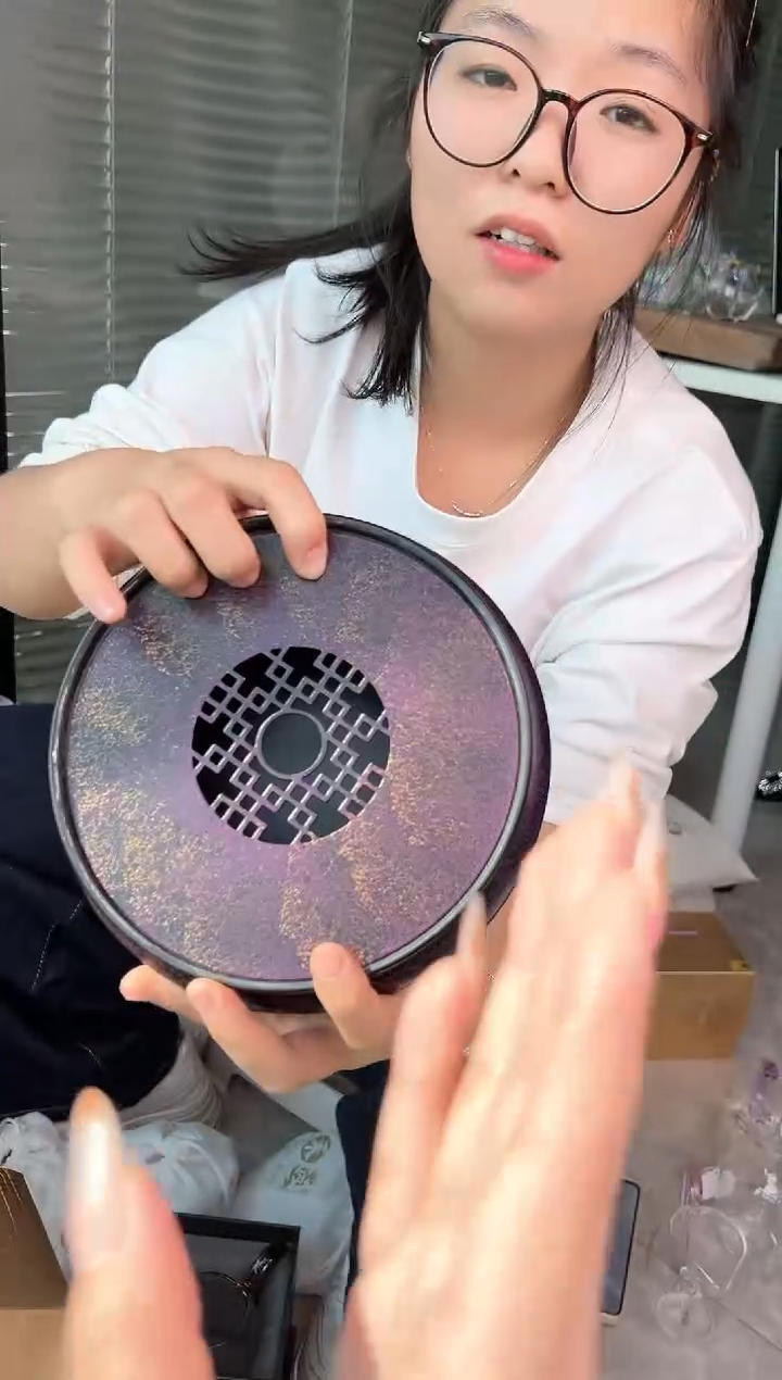 大漆壶承  紫金             