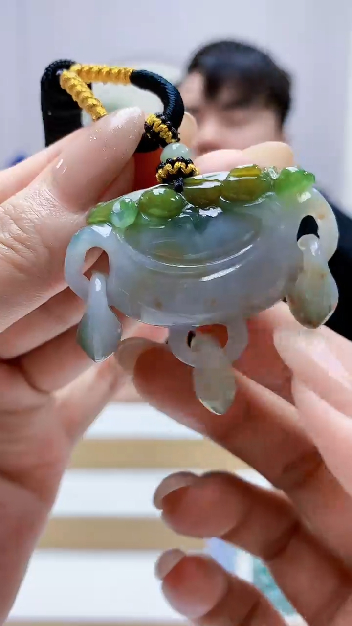 未镶嵌定制翡翠5060MM-毛货挂件47