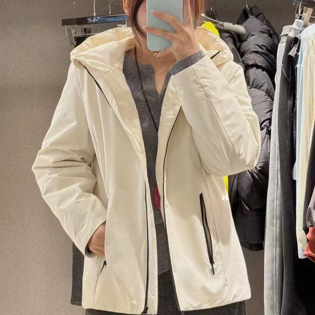 连帽防风厚款长袖加绒女士户外冲锋衣