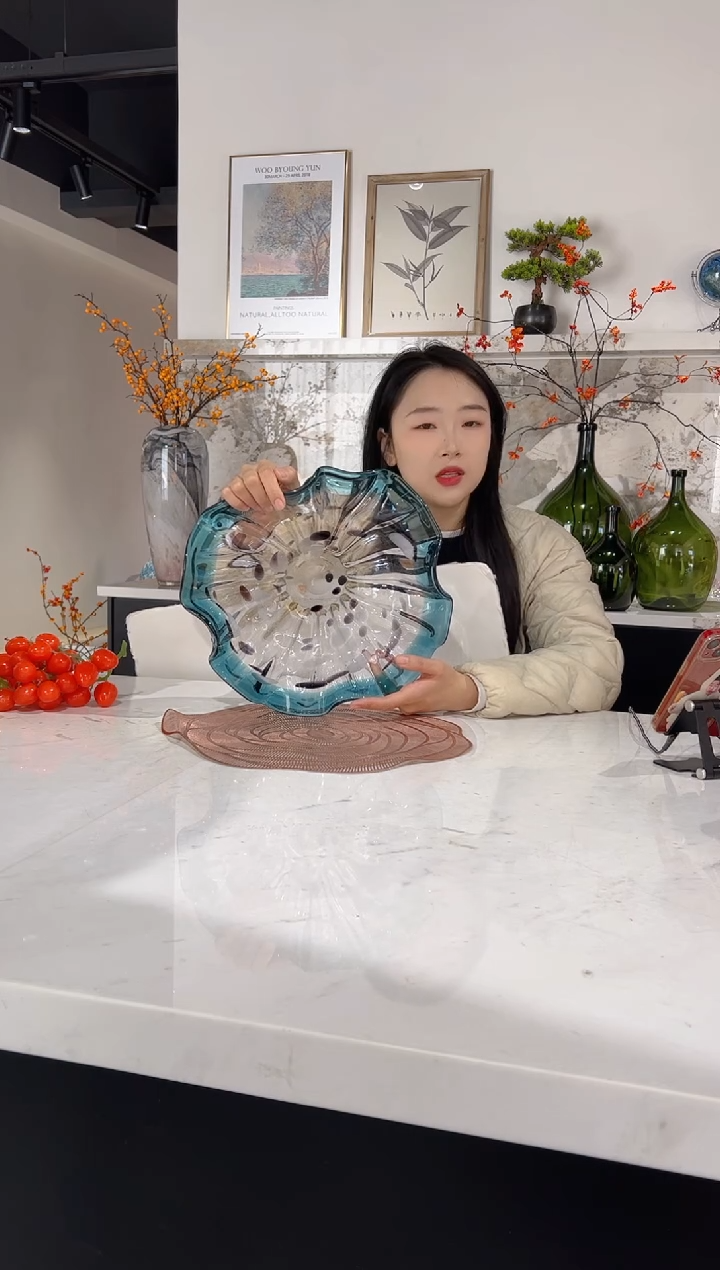 【闪购商品】琉璃荷叶果盘