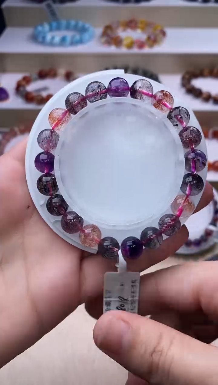 【闪购商品】水晶手链未镶嵌黑加仑超七单圈9m+