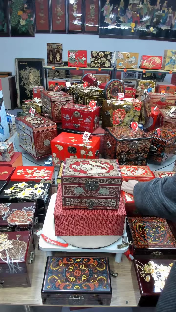 【闪购商品】21酒红三层铜丝贝壳镶嵌锦上添花升级款