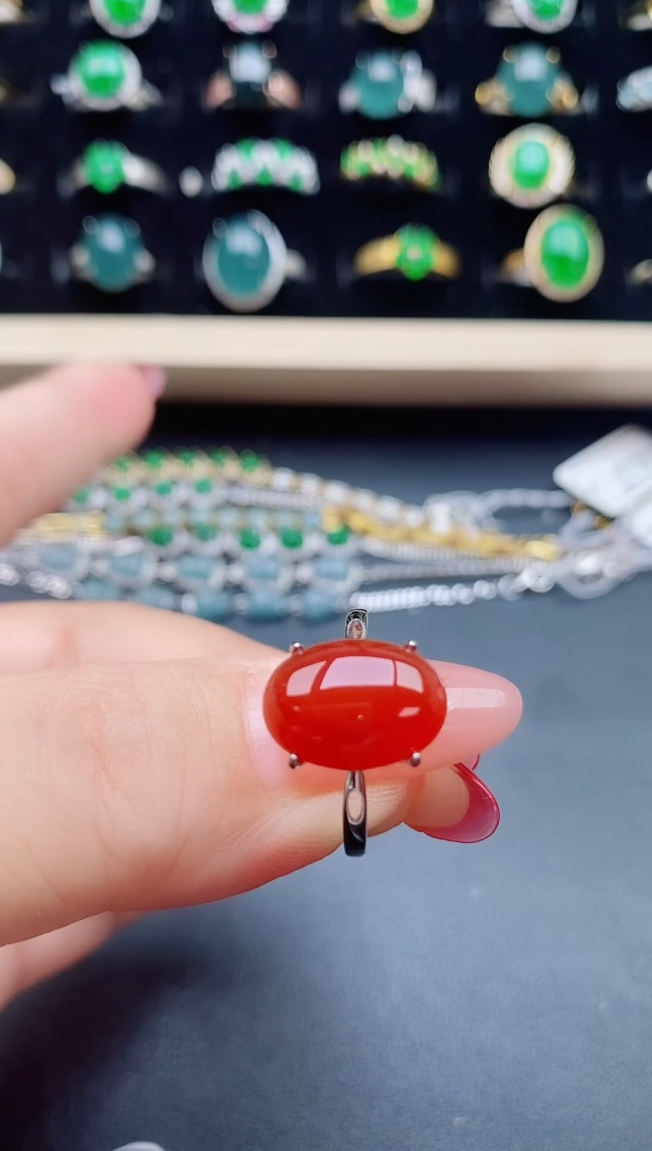 【闪购商品】玛瑙/玉髓戒指银S925镶嵌5085050