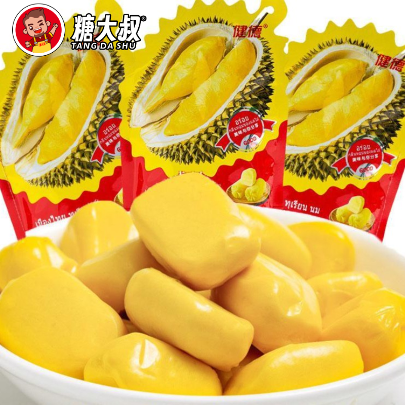 糖大叔泰式风味榴莲味奶糖水果糖年货糖果零食100g榴莲味糖果奶糖