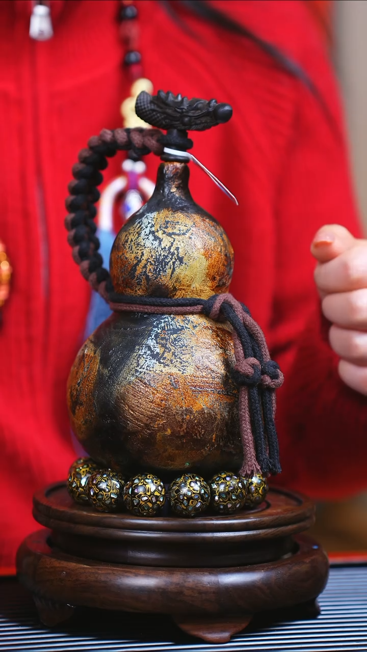 【闪购商品】JB025迎财神臻选非遗大漆酒葫芦