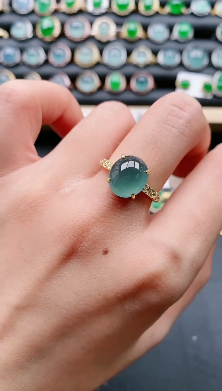 【闪购商品】翡翠戒指银S925镶嵌1111111111
