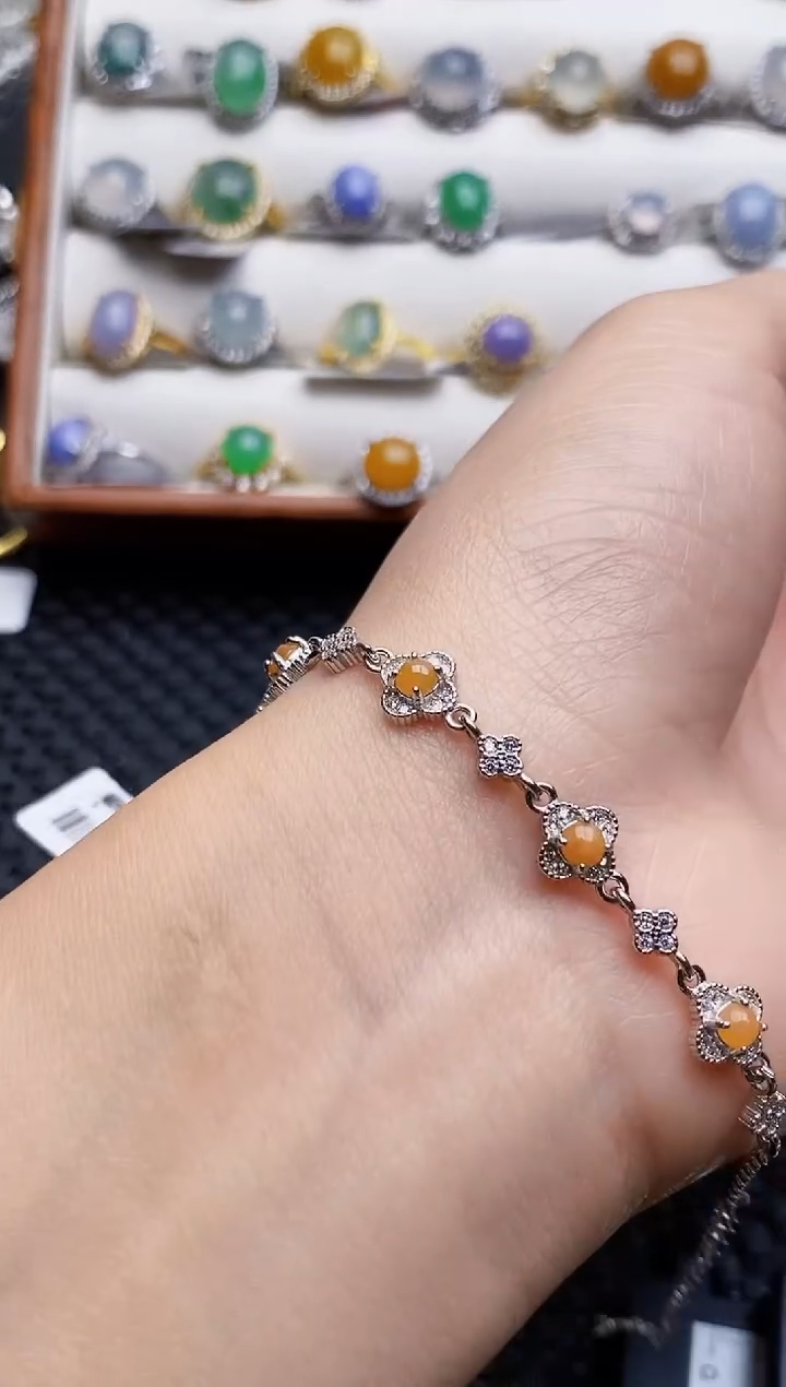 银S925镶嵌戒指翡翠6864