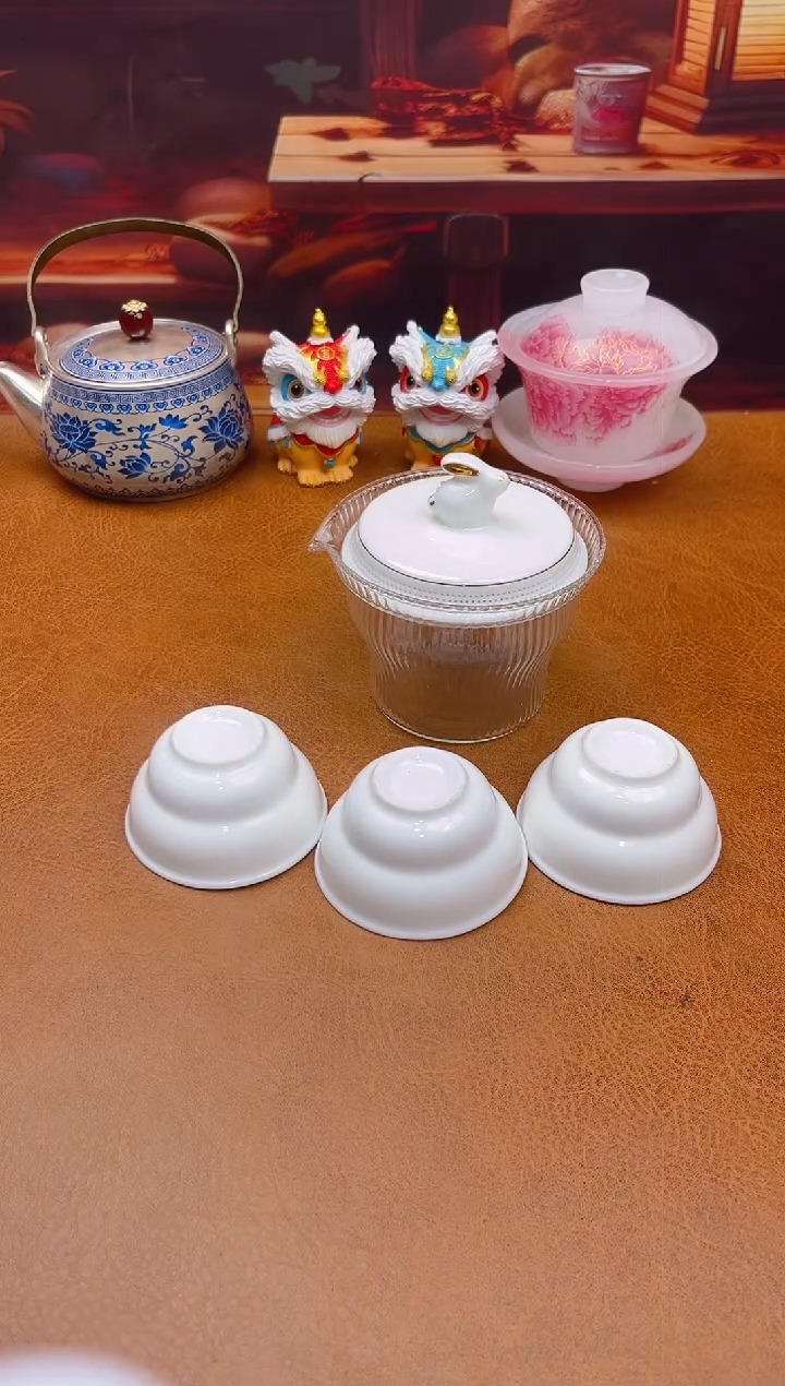 陶瓷茶具摆件旅行套组