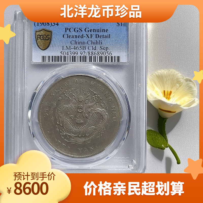 北洋龙局造壹圆银元_开云版/国福泉信/89056光绪元宝龙洋龙币