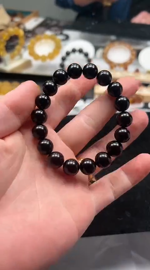 【闪购商品】琥珀手串未镶嵌卡10翳珀