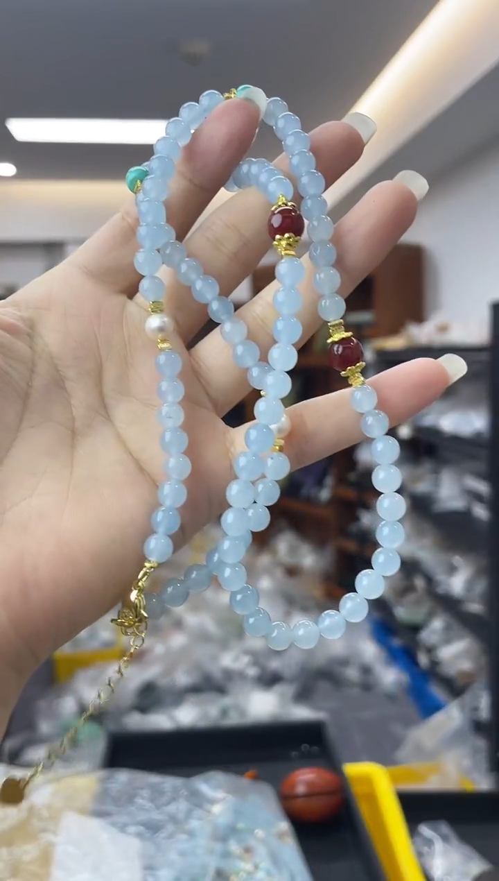 【闪购商品】海蓝宝石手串未镶嵌多样性一件发货