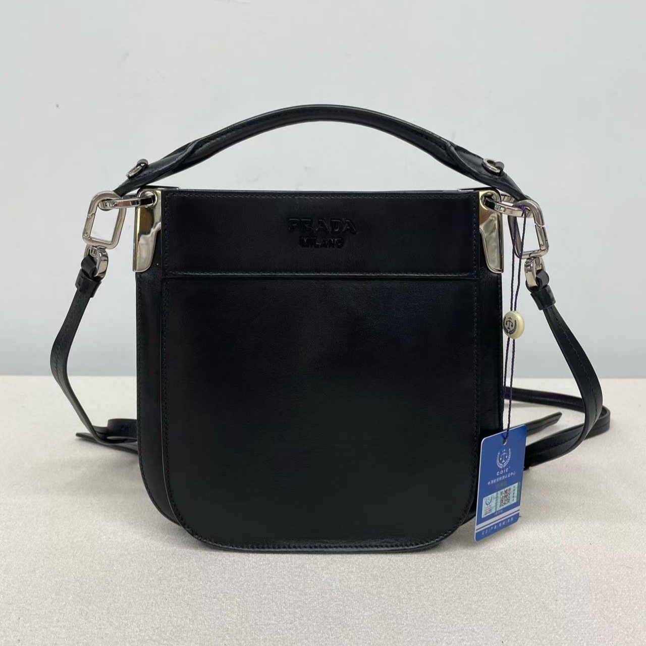 95新 Prada/普拉达 伦老板/95新/普拉达黑色斜挎包