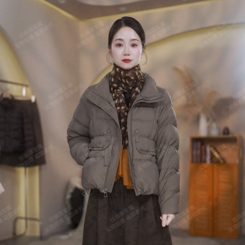 【原版正品】90鸭绒羽绒服厚款短款秋冬上衣冬季立领百搭保暖有拉链