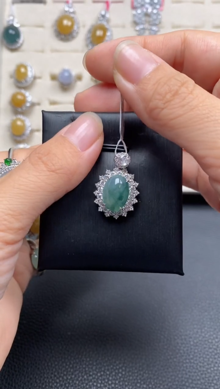 【闪购商品】翡翠戒指银S925镶嵌1111