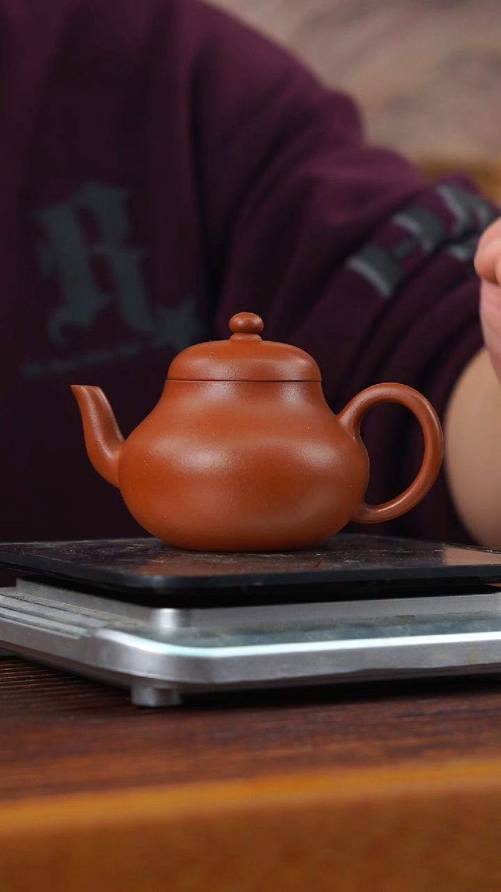 茶壶紫砂卡盖高梨形壶145CC