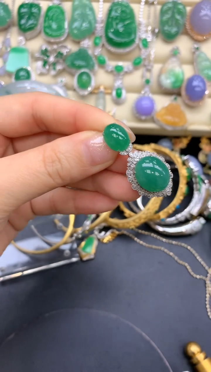 【闪购商品】翡翠颈饰18K金镶嵌457-中国好珍宝