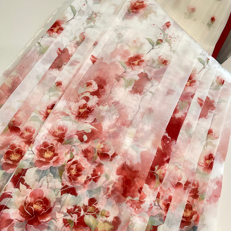 揽风华【遇山茶/紫藤/荔枝】原创汉服轻薄纱裙马面裙日常汉服夏天