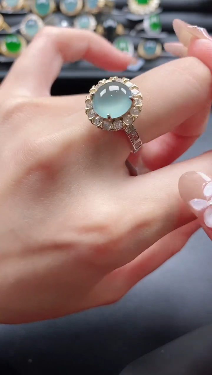 【闪购商品】翡翠戒指银S925镶嵌1111