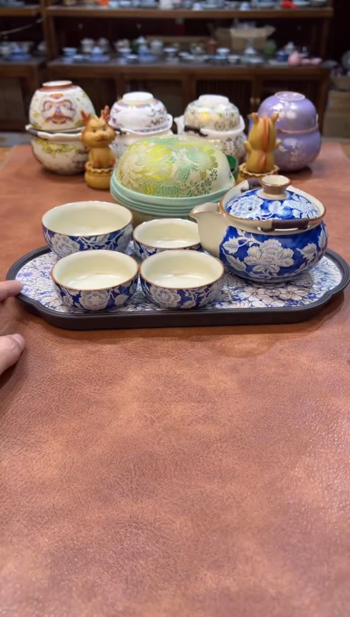 真的很便宜会开片的旅行茶具