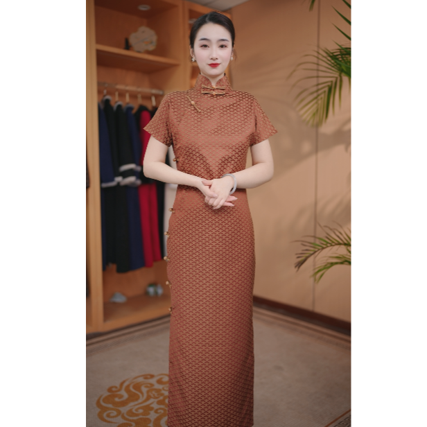 胜意 全开襟秋冬款保暖日常气质显瘦文艺优雅复古旗袍
