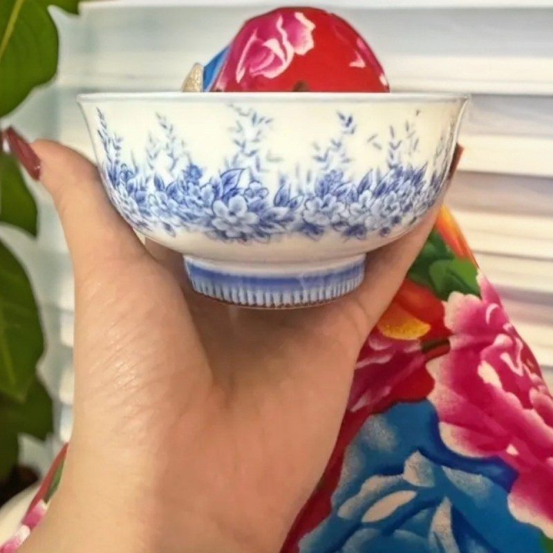 青花瓷6英寸拉面碗高温陶瓷釉下彩