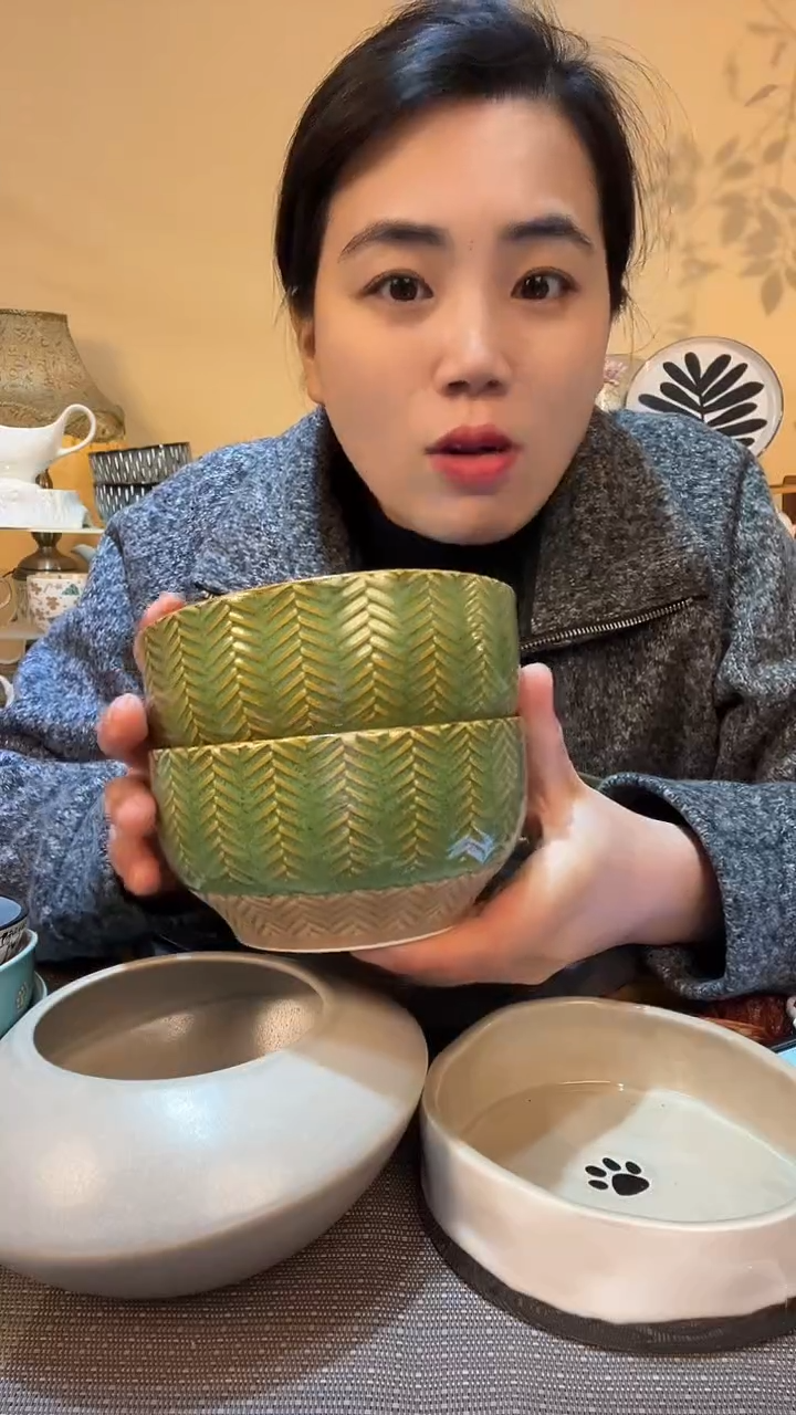 【闪购商品】瓷片2个浮雕饭碗 微瑕介意勿拍