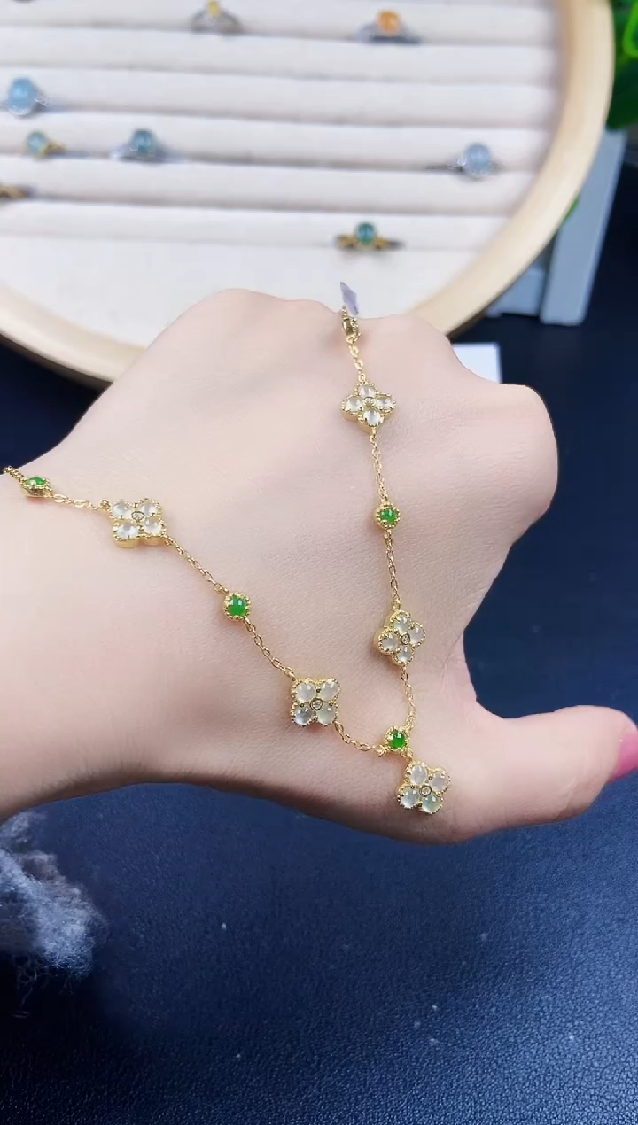 【闪购商品】翡翠颈饰银S925镶嵌120120120