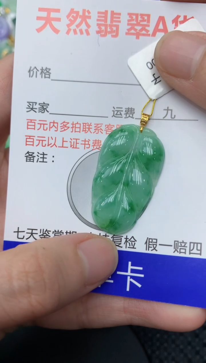 【闪购商品】翡翠颈饰18K金镶嵌1111111111