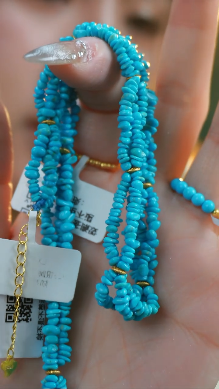 【闪购商品】绿松石项链银S925镶嵌发货一件