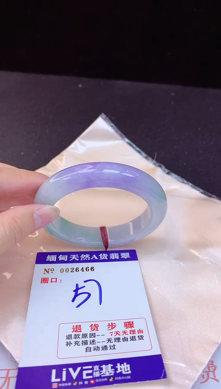 【闪购商品】翡翠手镯未镶嵌57+             