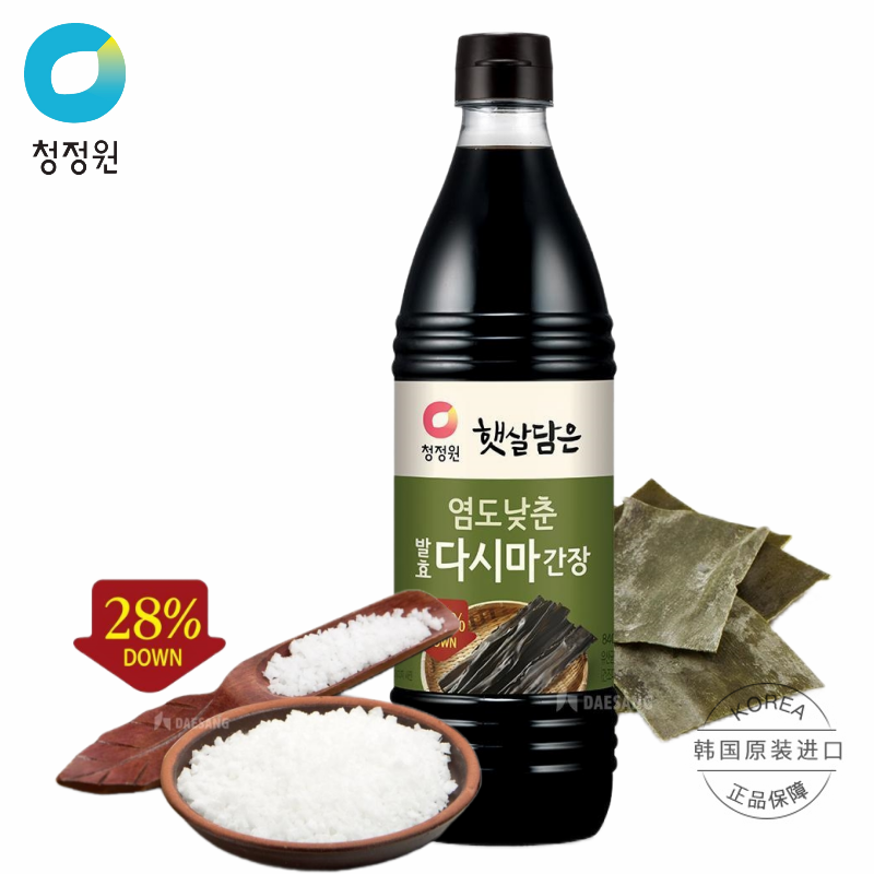 【律哥推荐】韩国进口清净园昆布酱油840ml/瓶 酿造酱油