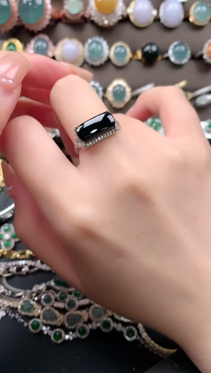 【闪购商品】翡翠戒指银S925镶嵌5214124