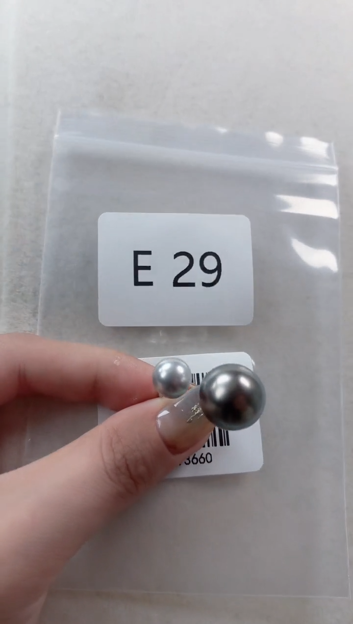 银S925镶嵌戒指海水珍珠E29