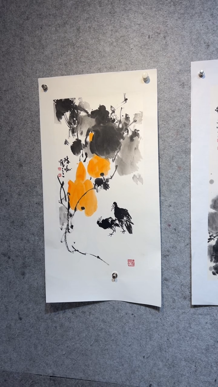 国画上**水张自学水墨国画40