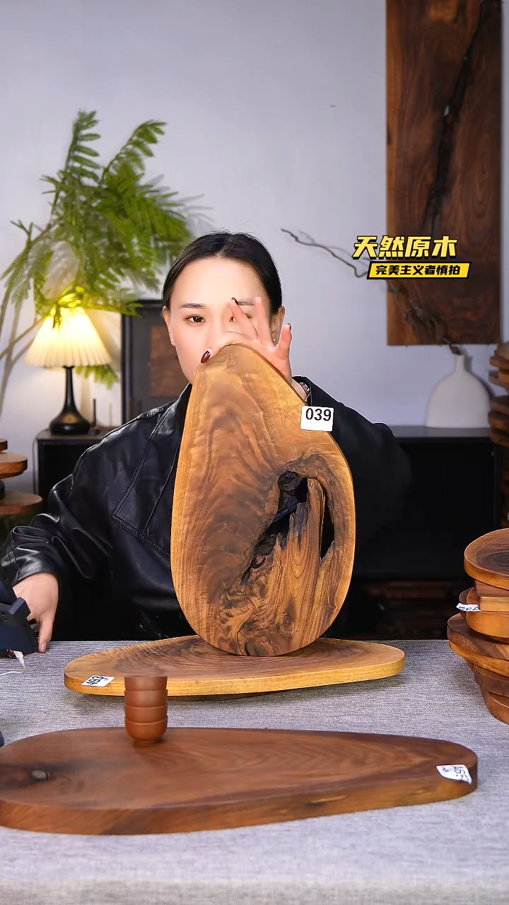 木北美黑胡桃原木.干裂疤结不属于商品质量问题完美主义者慎拍