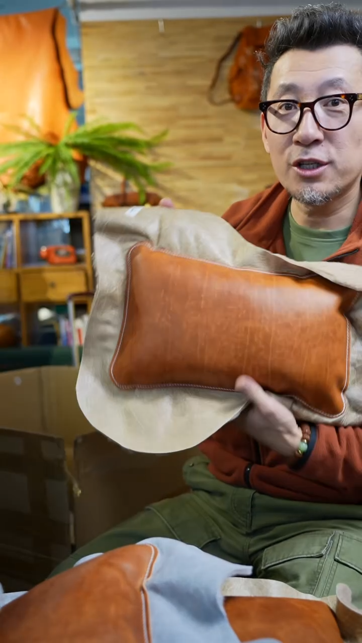 7号真皮羊毛腰枕