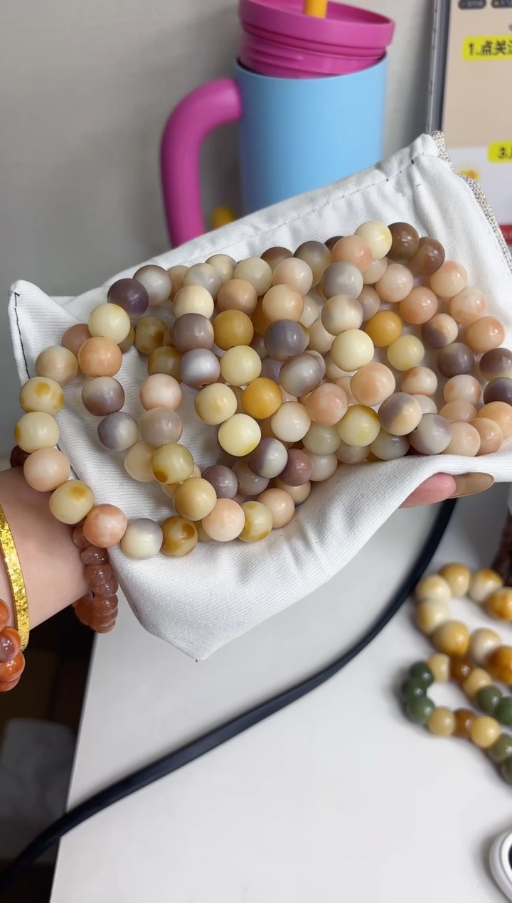 手串菩提根/象牙果沐n49花海干磨苹果11*13mm手串