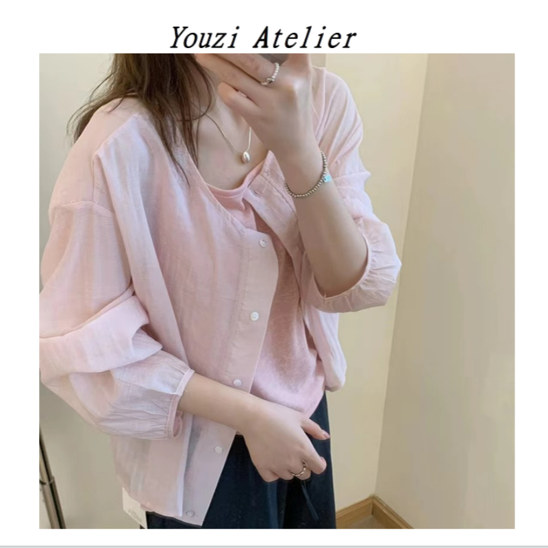 由子衣舍/Youzi Atelier气质旅游出街春游简约时防晒衬衫夏