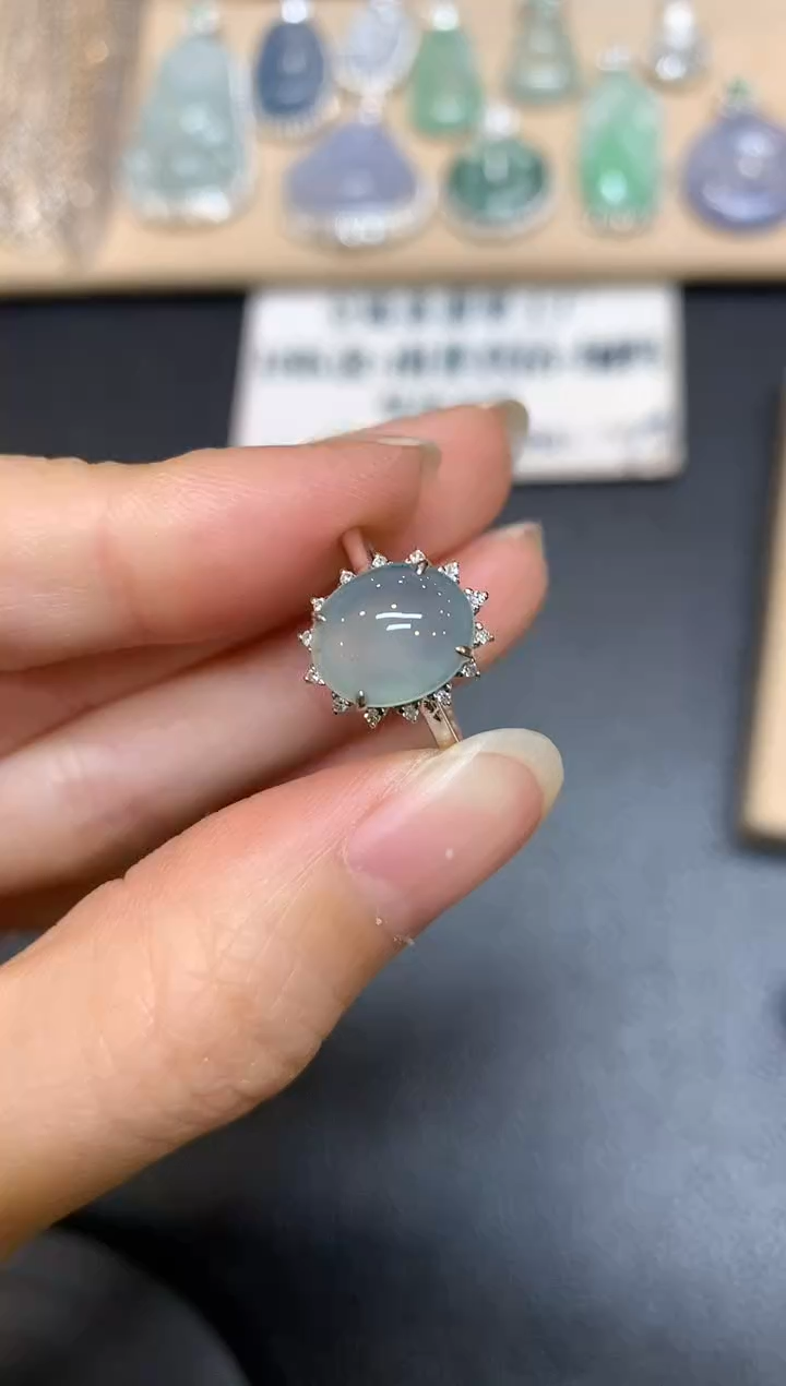 【闪购商品】翡翠戒指18K金镶嵌【无服务费