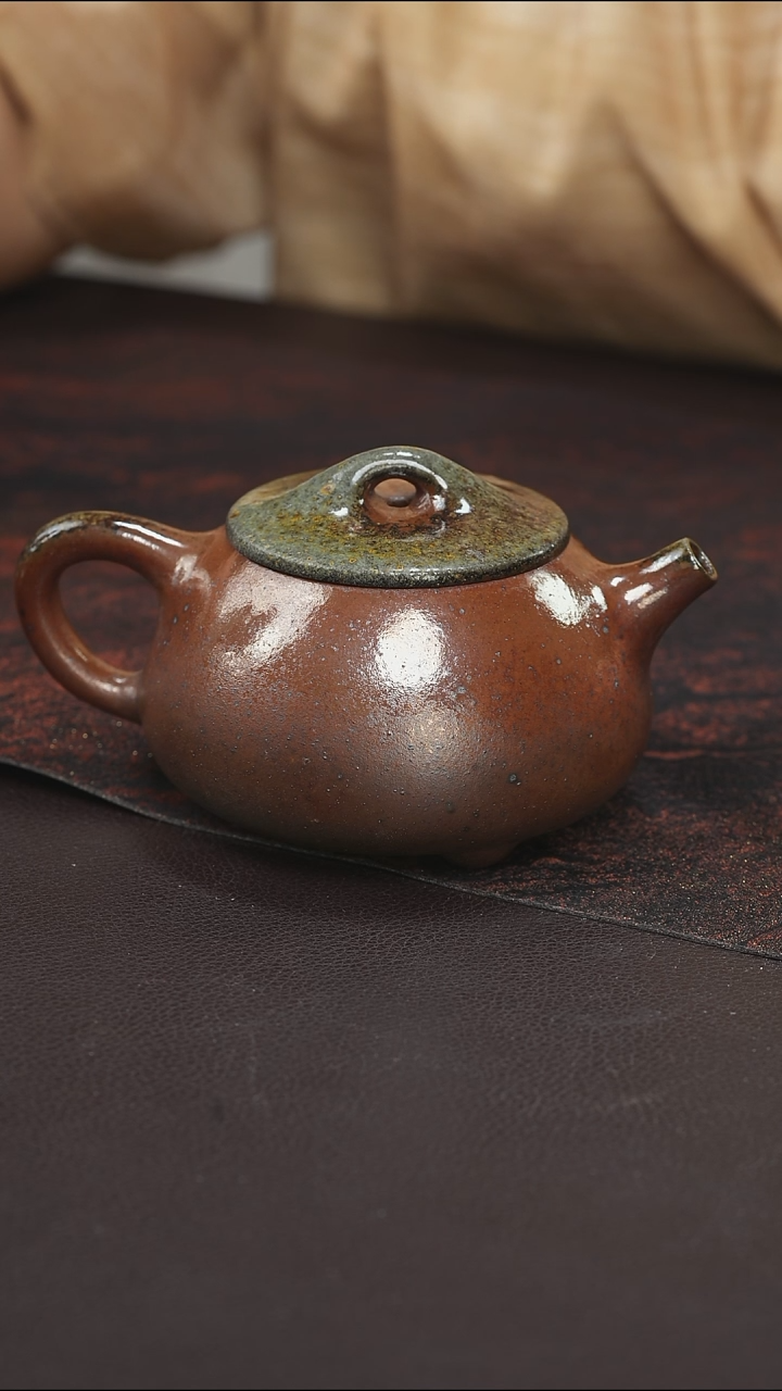 茶壶紫砂纯自然柴烧