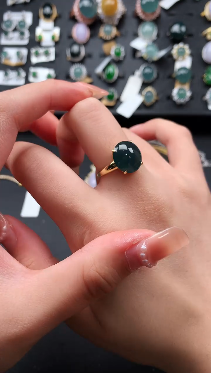 【闪购商品】翡翠戒指银S925镶嵌651324141